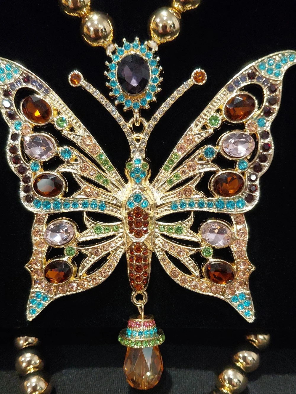 NATASHA Multicolor Butterfly Statement Necklace